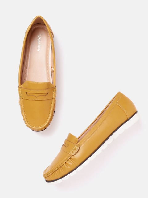 

Allen Solly Women Mustard Yellow Solid Penny Loafers