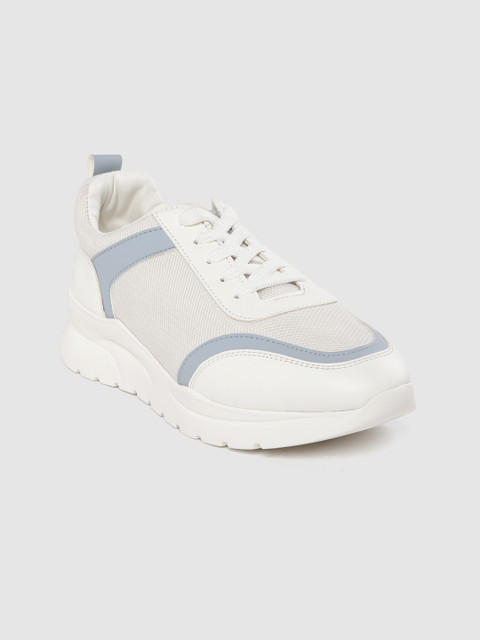 

Allen Solly Women White & Blue Solid Sneakers