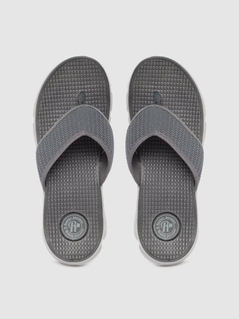 

The Roadster Lifestyle Co Men Charcoal Grey Self Design Thong Flip-Flops