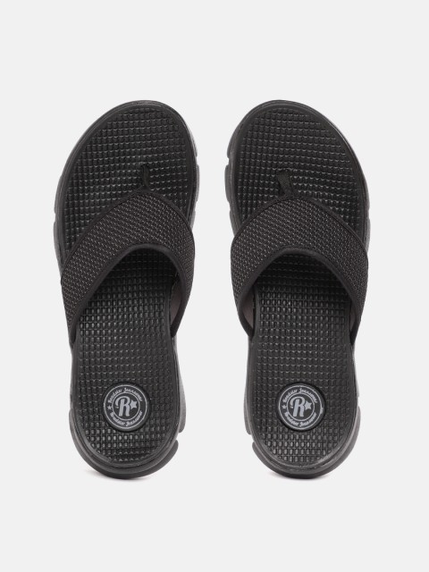 

The Roadster Lifestyle Co Men Black Self Design Thong Flip-Flops