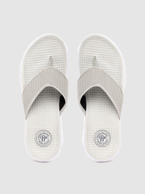 

The Roadster Lifestyle Co Men Grey Self Design Thong Flip-Flops