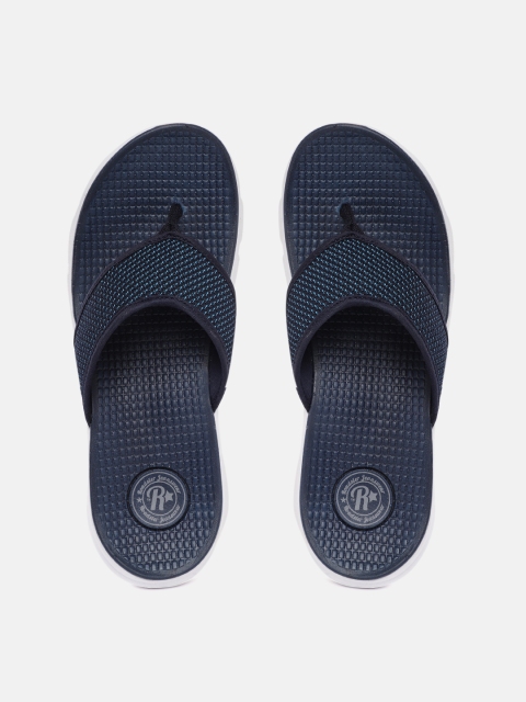 

Roadster Men Navy Blue Self Design Thong Flip-Flops