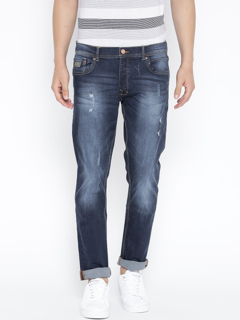 

ALCOTT Navy Washed Skinny Stretchable Jeans, Navy blue