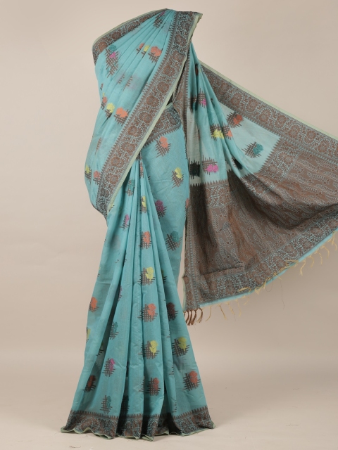 

Pothys Green Woven Design Jute Silk Saree
