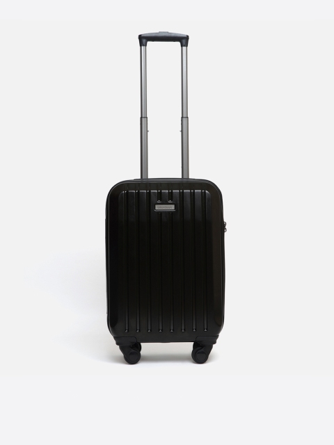 

Wildcraft Unisex Black Textured Hard-Side Cabin Trolley Suitcase