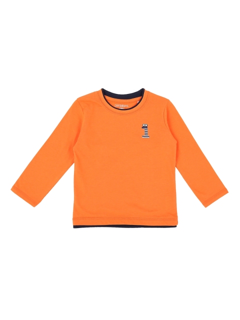 

Pantaloons Baby Boys Orange Solid Round Neck T-shirt