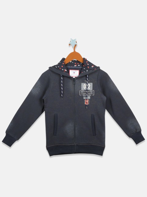 

Monte Carlo Boys Blue Solid Hooded Sweatshirt