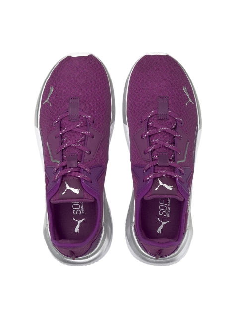 

Puma Women Purple Platinum Metallic SoftFoam+ Woven Design Training Shoes