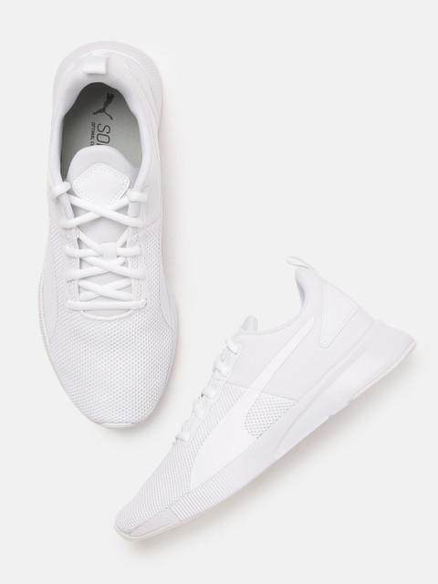 

Puma Unisex White Mesh Running FLYER RUNNER SoftFoam Shoes