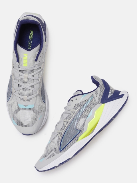 

Puma Men Grey & Navy Blue UltraRide Running Shoes