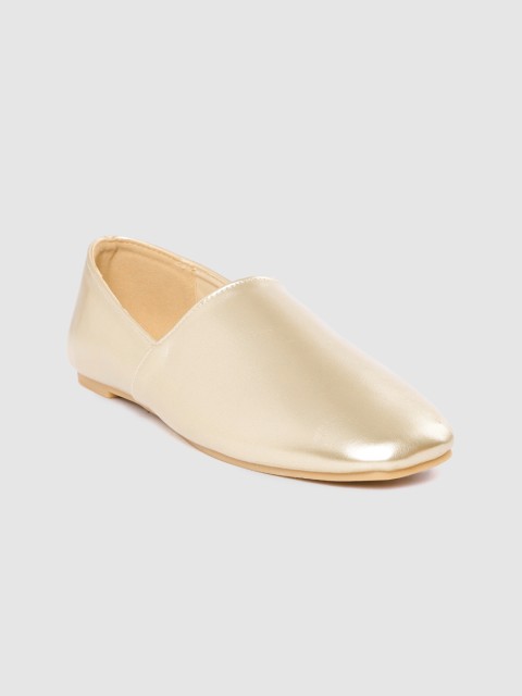

Van Heusen Woman Gold-Toned Slip-Ons