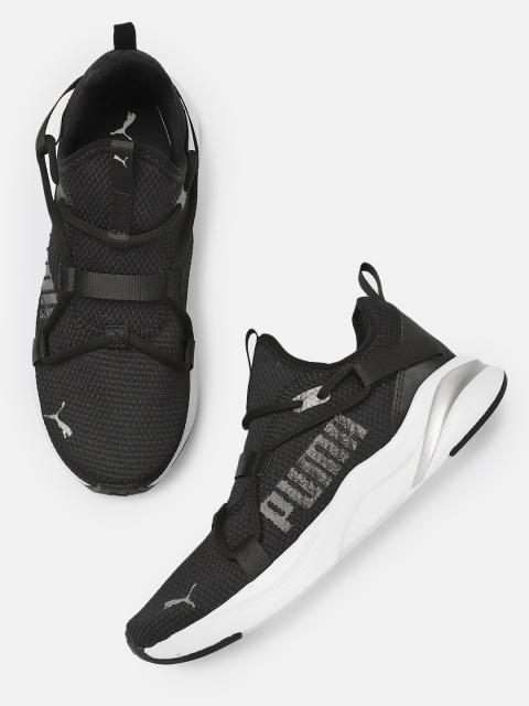

Puma Women Black Softride Rift Slip-On Animal Running Shoes