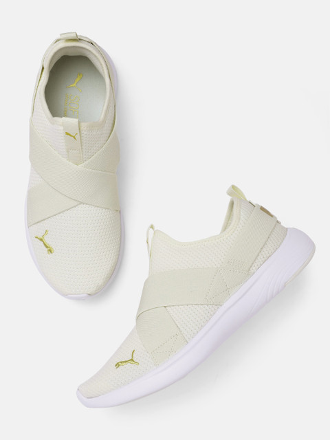 

Puma Women Off-White Softride Vital Strap Running Shoes