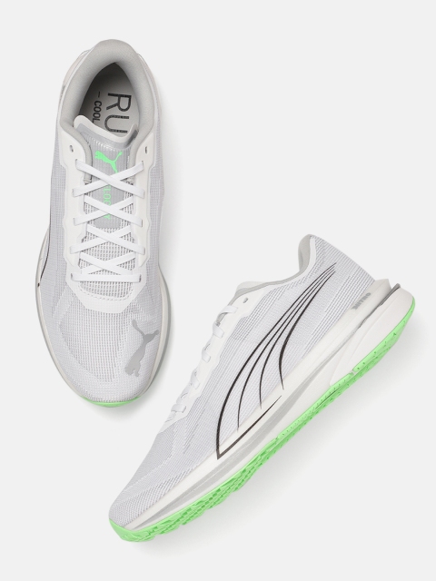 

Puma Men White & Grey Velocity Nitro CoolAdapt Running Shoes