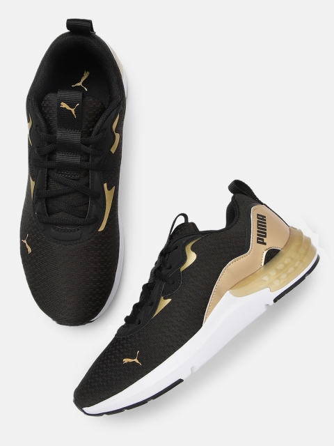 

Puma Women Black Mesh Cell Initiate Shimmer Wn's Training or Gym Shoes