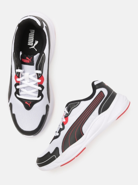 

Puma Unisex Black Colourblocked 90s Runner Nu Wave Sneakers, White
