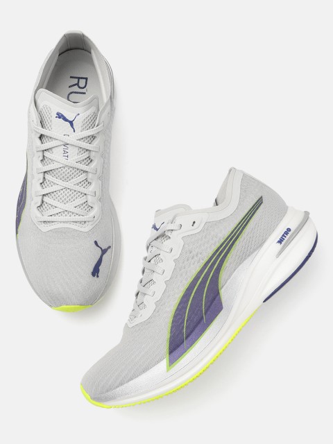 

Puma Men Grey Mesh Deviate Nitro Running Shoes