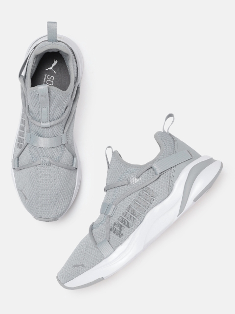 

Puma Women Grey Softride Rift SoftFoam Slip-On Running Shoes