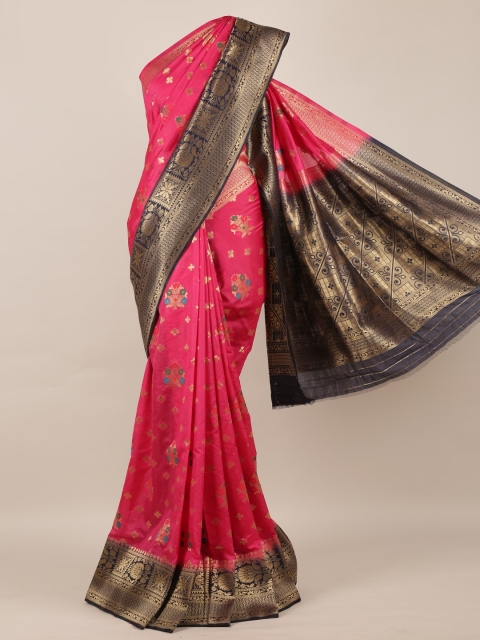 

Pothys Pink Woven Design Jute Silk Saree