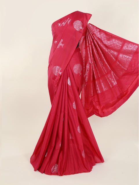 

Pothys Pink Silk Cotton Woven Design Kanjeevaram Saree