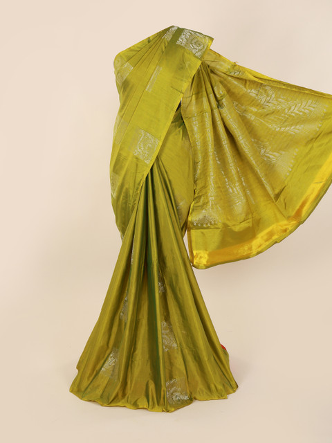 

Pothys Green Silk Cotton Woven Design Kanjeevaram Saree