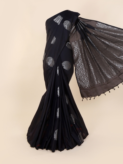 

Pothys Black Silk Cotton Woven Design Kanjeevaram Saree