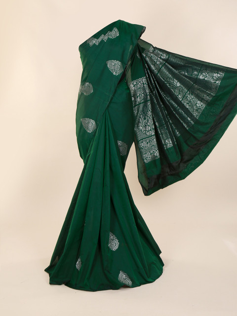 

Pothys Green Silk Cotton Woven Design Kanjeevaram Saree