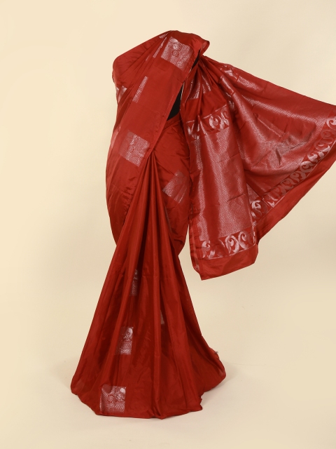 

Pothys Maroon Silk Cotton Woven Design Kanjeevaram Saree