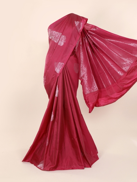 

Pothys Magenta Silk Cotton Woven Design Kanjeevaram Saree