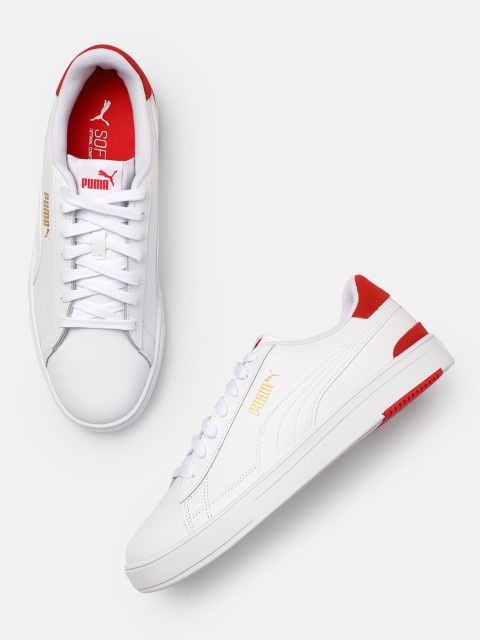 

Puma Unisex White Serve Pro Leather Sneakers