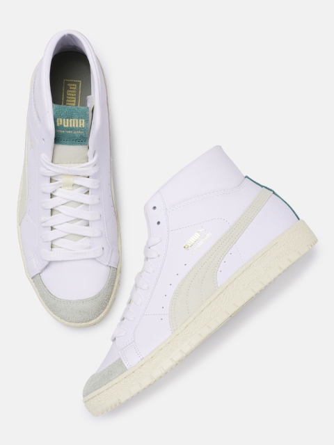

Puma Unisex White Ralph Sampson 70 Mid EB Leather Sneakers