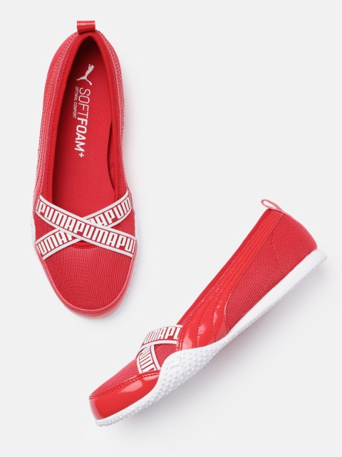 

Puma Women Red Bella Ballerina Brand Logo Printed Slip On Sneakers