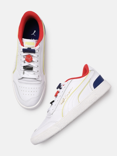 

Puma Unisex White Ralph Sampson Lo Decor8 Leather Sneakers