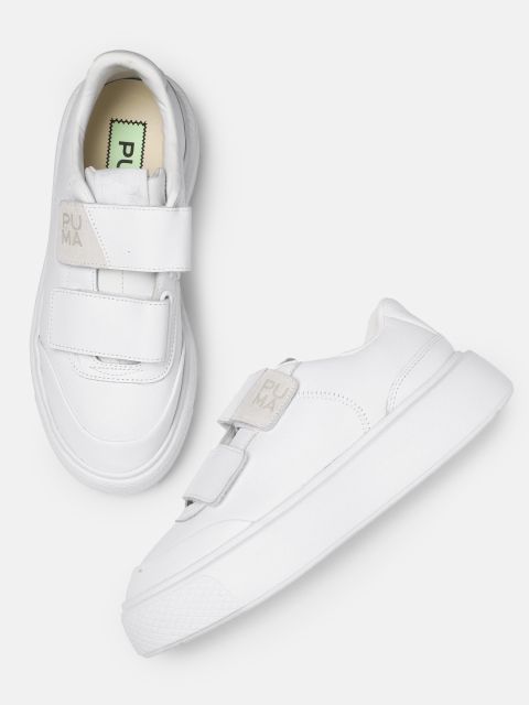 

Puma Women White Oslo Maja Infuse Leather Sneakers