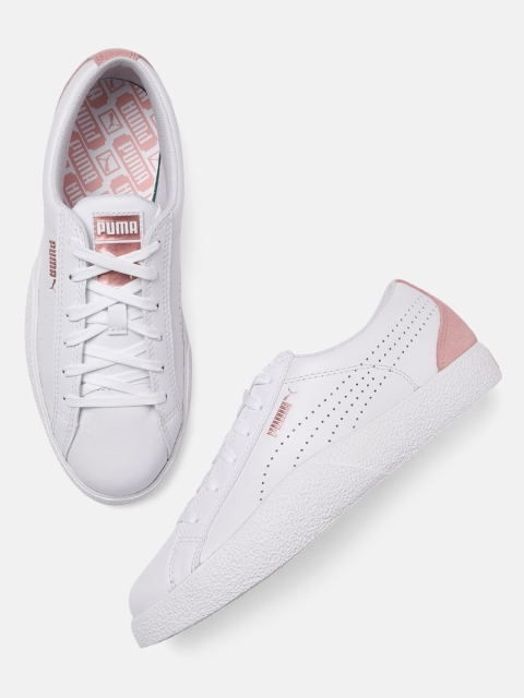 

Puma Women White Love Perf Leather Sneakers