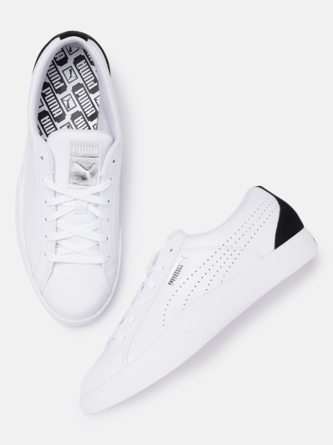 

Puma Women White Love Perf Solid Leather Sneakers