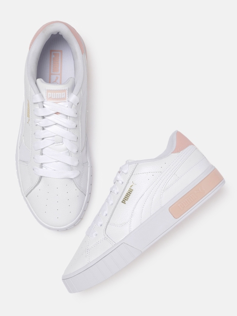 

Puma Women White Perforations Cali Star Leather Sneakers