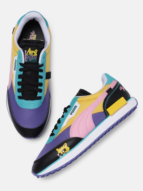 

Puma Unisex Purple & Pink Future Rider Aka Boku Colourblocked Sneakers