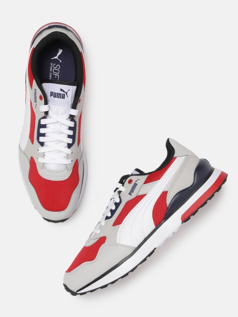 

Puma Unisex Grey & Red Colourblocked R78 FUTR Sneakers