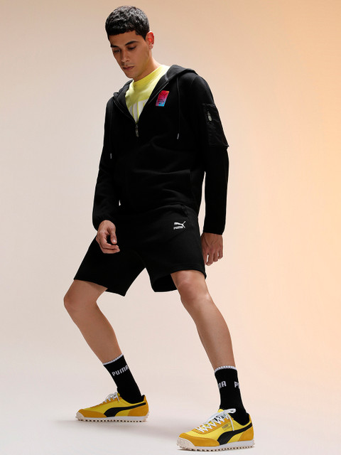 

Puma Unisex Mustard Yellow Colourblocked FAST RIDER SOURCE Leather Sneakers