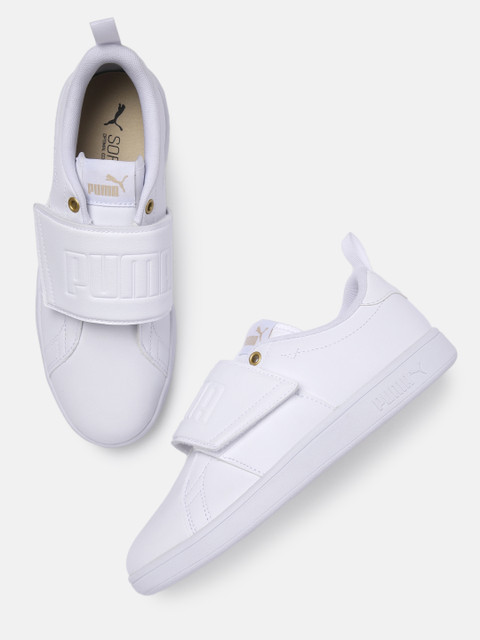 

Puma Unisex White Printed Smash Slip-On Bold Sneakers