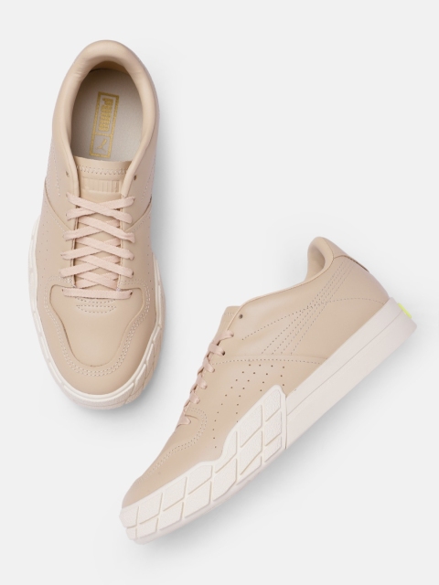 

Puma Women Beige Eris Fantasy Perforations Leather Sneakers