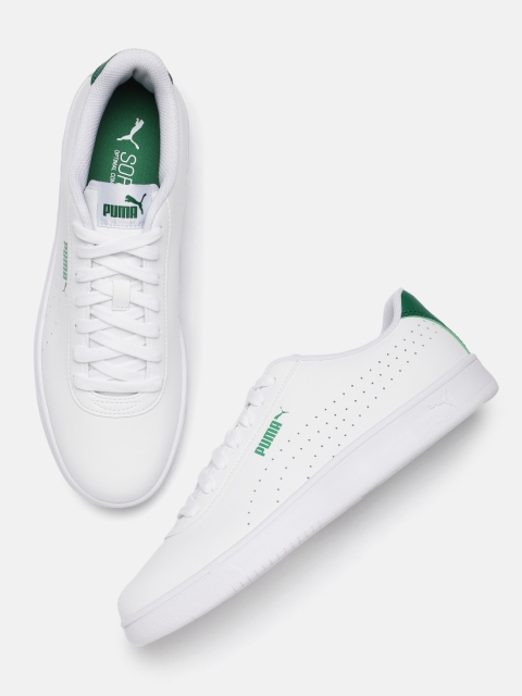 

Puma Unisex White Court Pure Leather Sneakers
