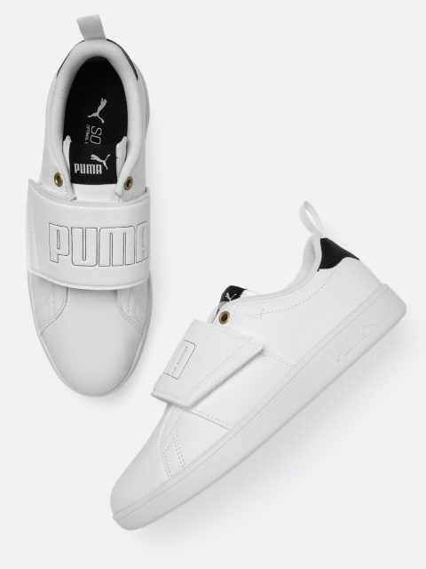 

Puma Unisex White Printed Smash Slip-On Bold Sneakers