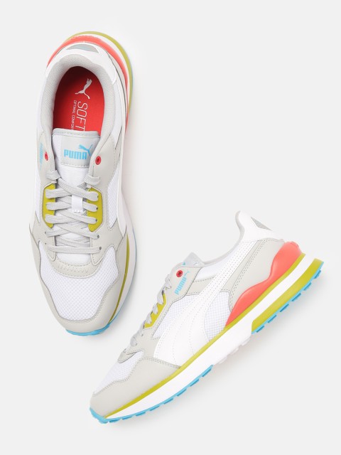 

Puma Unisex White Textured R78 Running Shoes