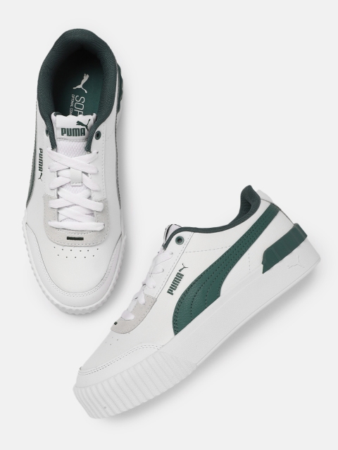 

Puma Women White Carina Lift Sneakers