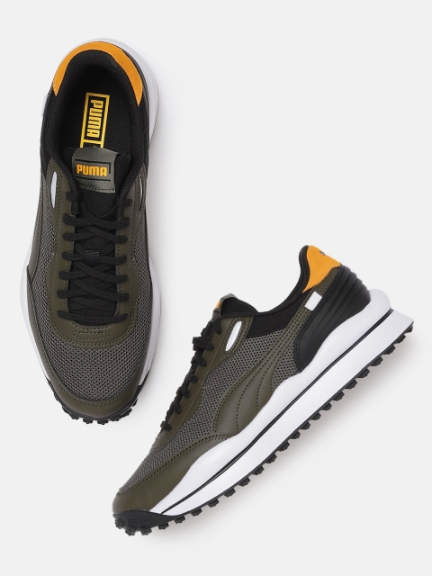 

Puma Unisex Olive Green Style Rider Cyborg Sneakers