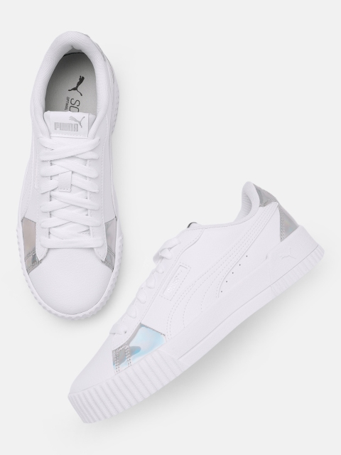 

Puma Women White Carina Crew Iri Sneakers