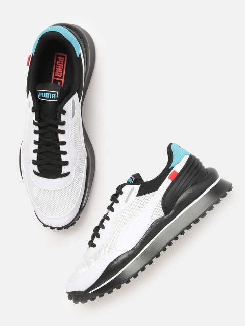 

Puma Unisex White & Black Style Rider Cyborg Sneakers