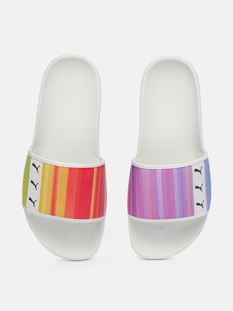 

Puma Unisex Off-White & Multicoloured Flip-Flops
